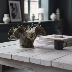 Kruka i grönmelerad stengods - Wikholm Form