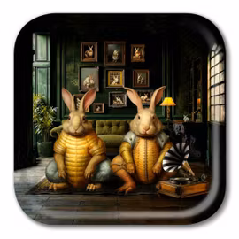 Bricka Underlägg i finaste björk - flera storlekar - motiv Our House - Jamida