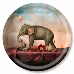 Bricka Underlägg i finaste björk - flera storlekar - motiv A Fine Romance - Jamida