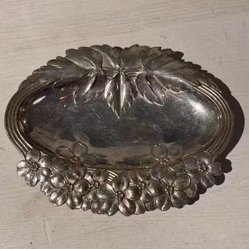 Tvålkopp i nysilver märkt CG Hallberg - Vintage