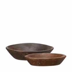 Fat i trä - två olika storlekar - Vintage