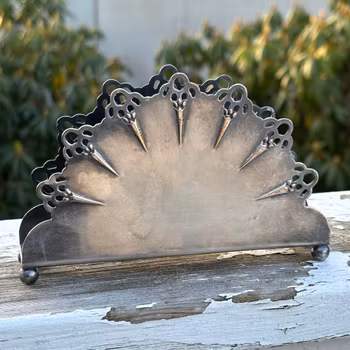 Servetthållare i nysilver, Vintage