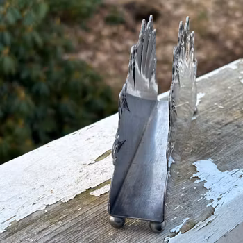 Servetthållare i nysilver, Vintage