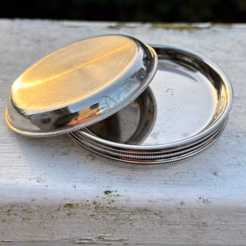 Underlägg mindre med fin kant - 8st - Vintage