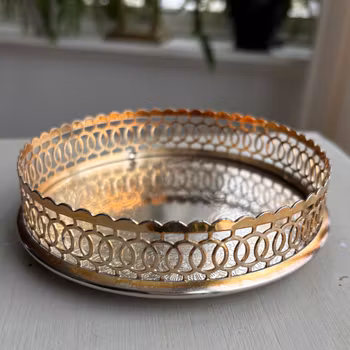 Underlägg Coaster i silverpläterad metall - Vintage