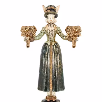 Ljusstake för två ljus - Herr & Fru kanin - A lot Decoration