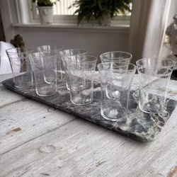 Fat i grön marmor - tillverkade för hand - Affari of Sweden