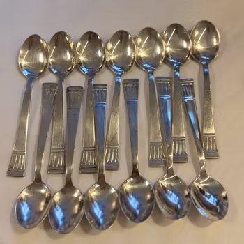 Skedar kaffeskedar teskedar - 13st silverpläterade - Vintage