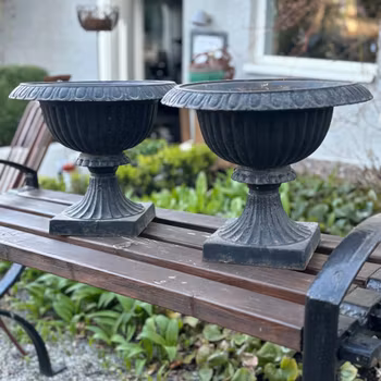 Trädgårdsurna (1) exklusiv gjutjärnskruka - Vintage