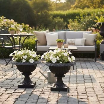 Trädgårdsurna (1) exklusiv gjutjärnskruka - Vintage