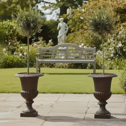 Kruka i gjutjärn (2) exklusiva gjutjärnsurnor 2st - Vintage