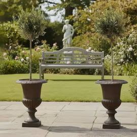 Trädgårdsurna (2) exklusiv gjutjärnskruka - Vintage