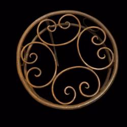 Piedestal 3st storlekar i brun metall - Vintage