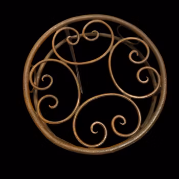 Piedestal 3st storlekar i brun metall - Vintage