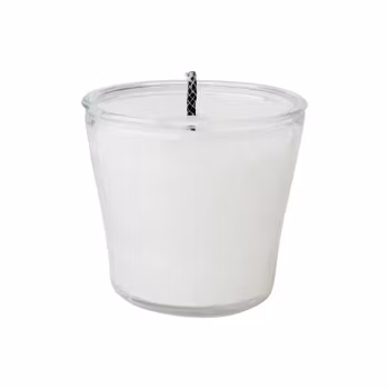 Ljus Uteljus i vitt med otroligt lång brinntid - Flera olika storlekar