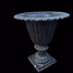 Trädgårdsurna (6) exklusiv gjutjärnskruka - Vintage