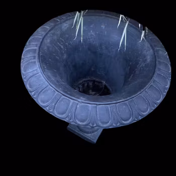 Trädgårdsurna (7) exklusiv gjutjärnskruka - Vintage