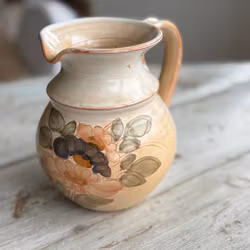 Kanna i keramik med blommotiv från franska Provence - Vintage