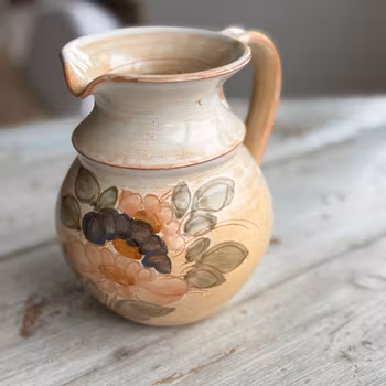 Kanna i keramik med blommotiv från franska Provence - Vintage