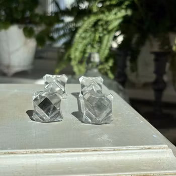 Smörtax i kristallglas - vintage