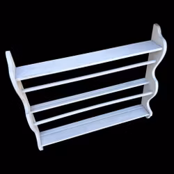 Tallrikshylla -Trä i ljusgrå nyanser - vintage