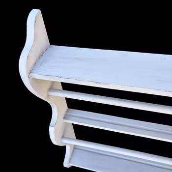 Tallrikshylla -Trä i ljusgrå nyanser - vintage