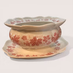 Såsskål från serien Röd Vinranka design Arthur Percy - Gefle - Vintage