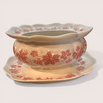 Såsskål från serien Röd Vinranka design Arthur Percy - Gefle - Vintage