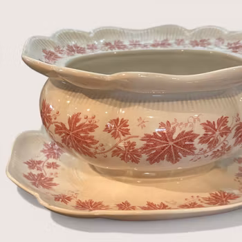 Såsskål från serien Röd Vinranka design Arthur Percy - Gefle - Vintage