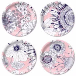 Underlägg solrosor i flera härliga färger - tillverkade i bästa björk - Jamida