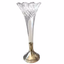 Vas vacker unikt exemplar i glas och nysilver - Vintage
