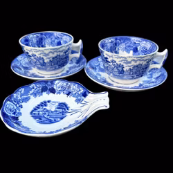 Kopp med fat Wood & Sons England - 2st + fat - Vintage
