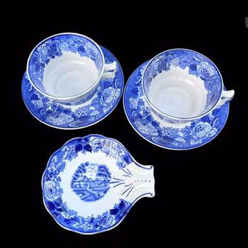 Kopp med fat Wood & Sons England - 2st + fat - Vintage