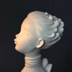 Figurin kallad Spring Breeze Girl- vit harts - vintage
