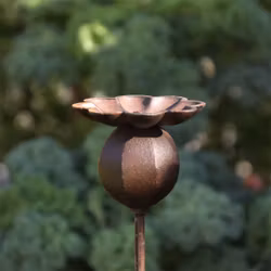 Dekoration Vallmoknopp i gjutjärn ny större knopp - 110cm - Eldgarden