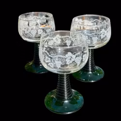 Glas Remmare-vinglas från Luminarc Frankrike 3st - Vintage