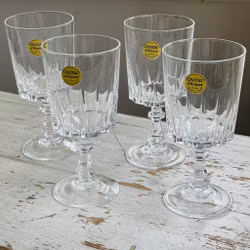 Glas franska kristallglas 4st - Vintage