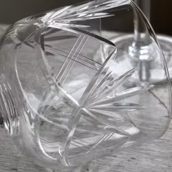 Glas fasettslipade vinglas Helga, Orrefors/Kosta - Vintage