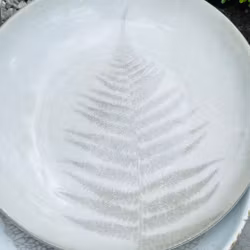 Tallrik Skål ormbunke i glaserad keramik - Frejas Boning
