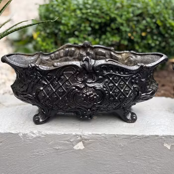 Kruka Jardiniere i gjutjärn - två storlekar - vintage