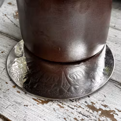 Underlägg med dekorativt mönster silverpläterad - Vintage