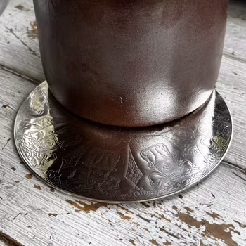 Underlägg med dekorativt mönster silverpläterad - Vintage