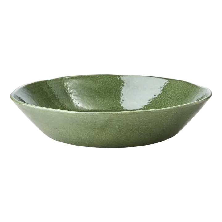 Skål eller fat i grön glasyr - D34cm - Affari of Sweden
