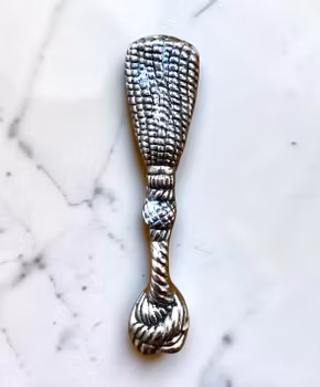 Smörtaxar i nysilver franska tofsar - Vintage