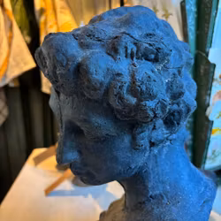 Skulptur huvud Charels i lera - Frejas boning