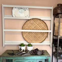Tallrikshylla - ljusgrå - större modell - Vintage