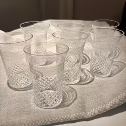 Glas selterglas i kristall 7st - Vintage