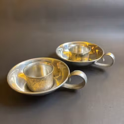 Nattljusstakar i tenn - paret från Alton - Svensk design - Vintage