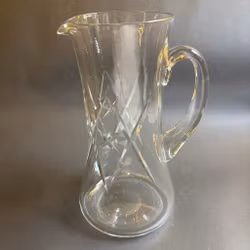 Glaskanna med elegant dekor - Vintage