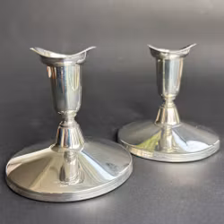Ljusstakar i silver – ett par, omkring 1960 - Vintage